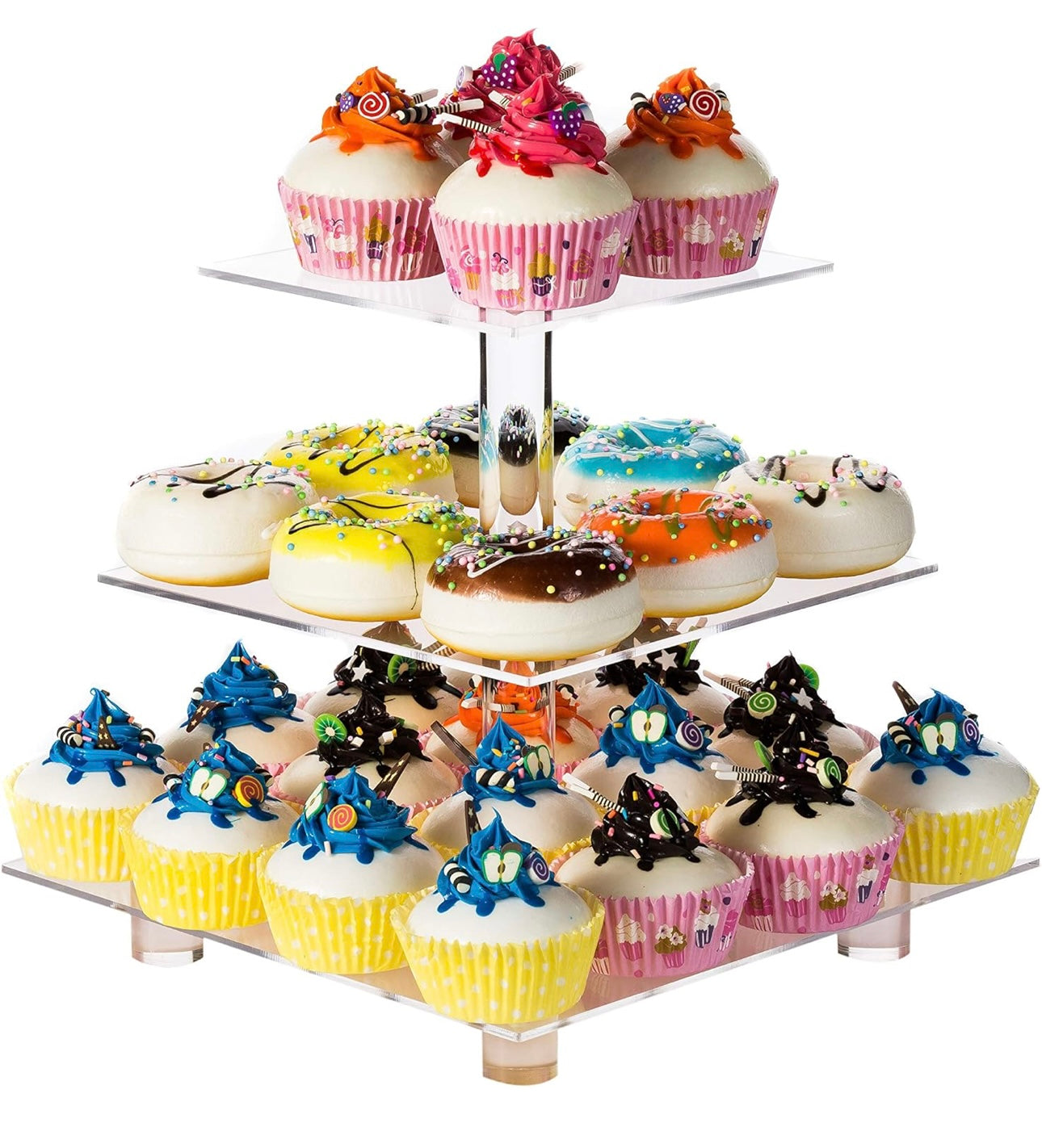 clear acrylic cup cake stand
