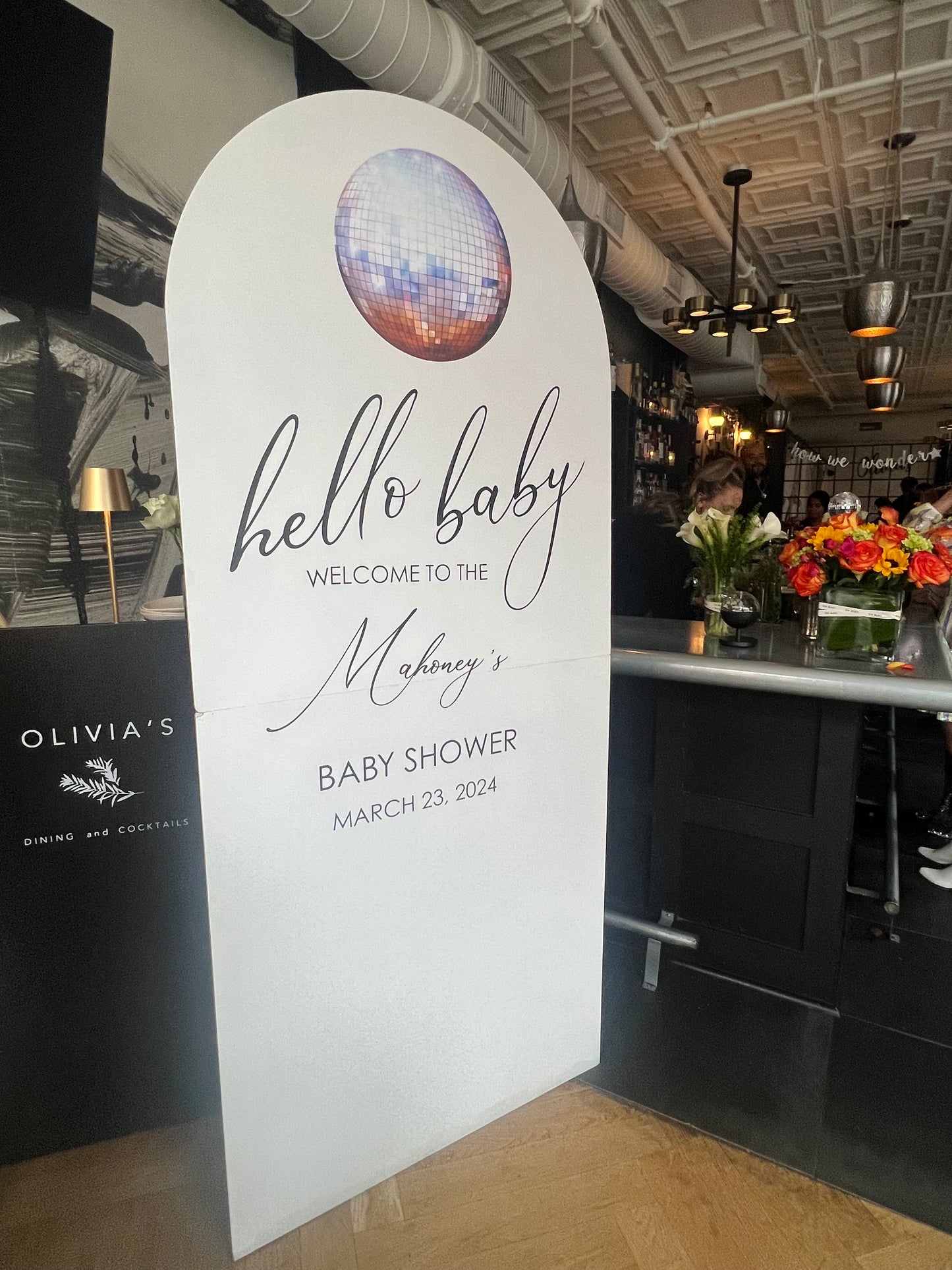 oh baby- disco baby shower