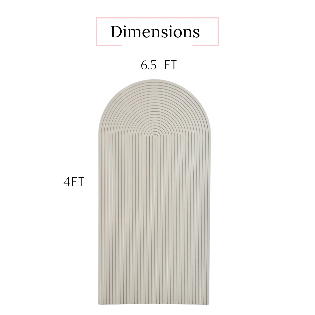 white ripple 6 ft wall