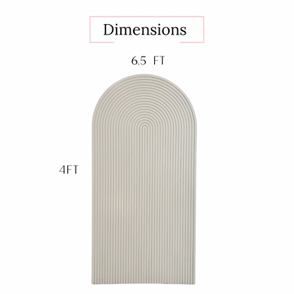 White Ripple 6 FT Wall