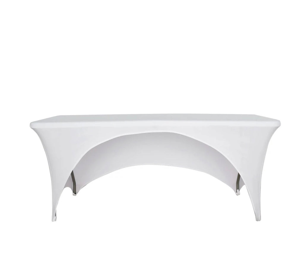 6 ft rectangle/cocktail stretch spandex fitted table cover