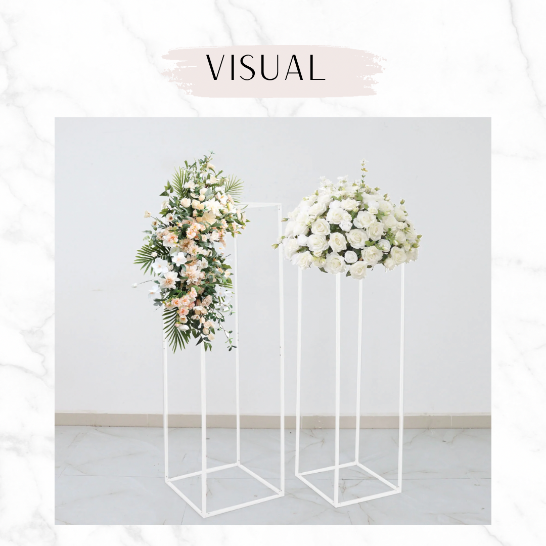 white cake table stand ( 3 pc set)