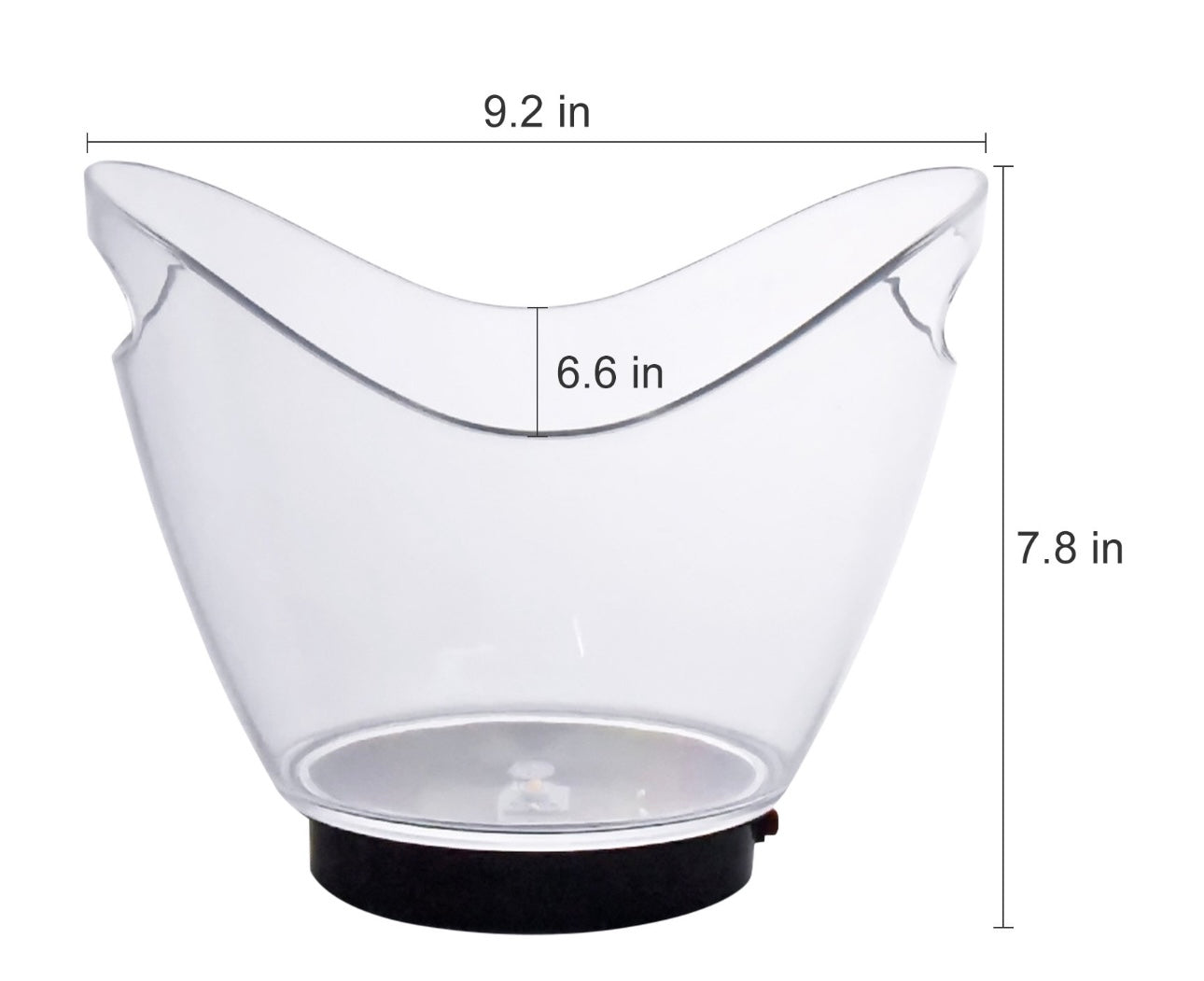 clear acrylic ice buckets with led colors