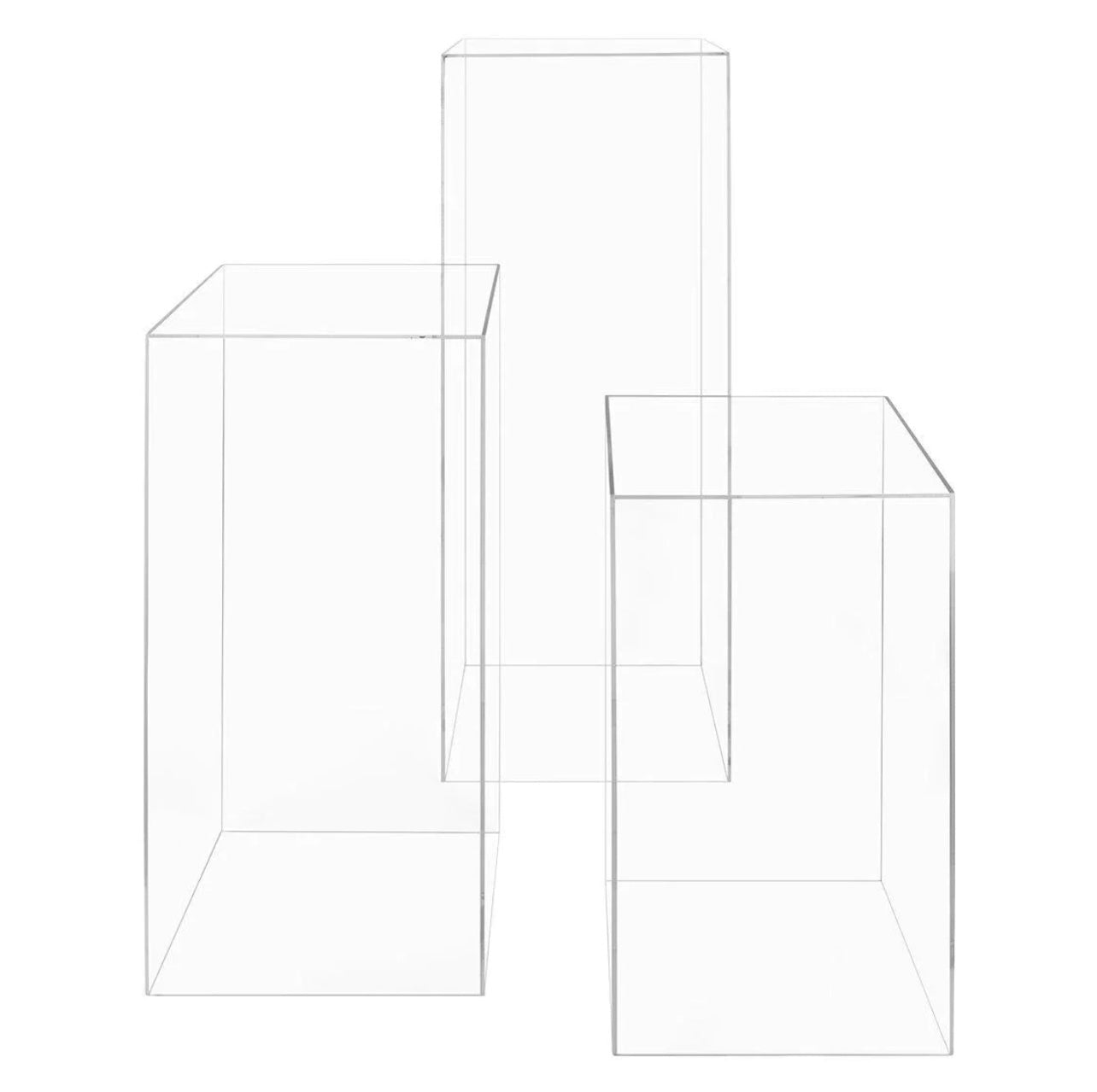 square clear acrylic pillars