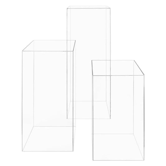 Square Clear Acrylic Pillars