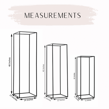 Black Frame Stands (Set of 3)