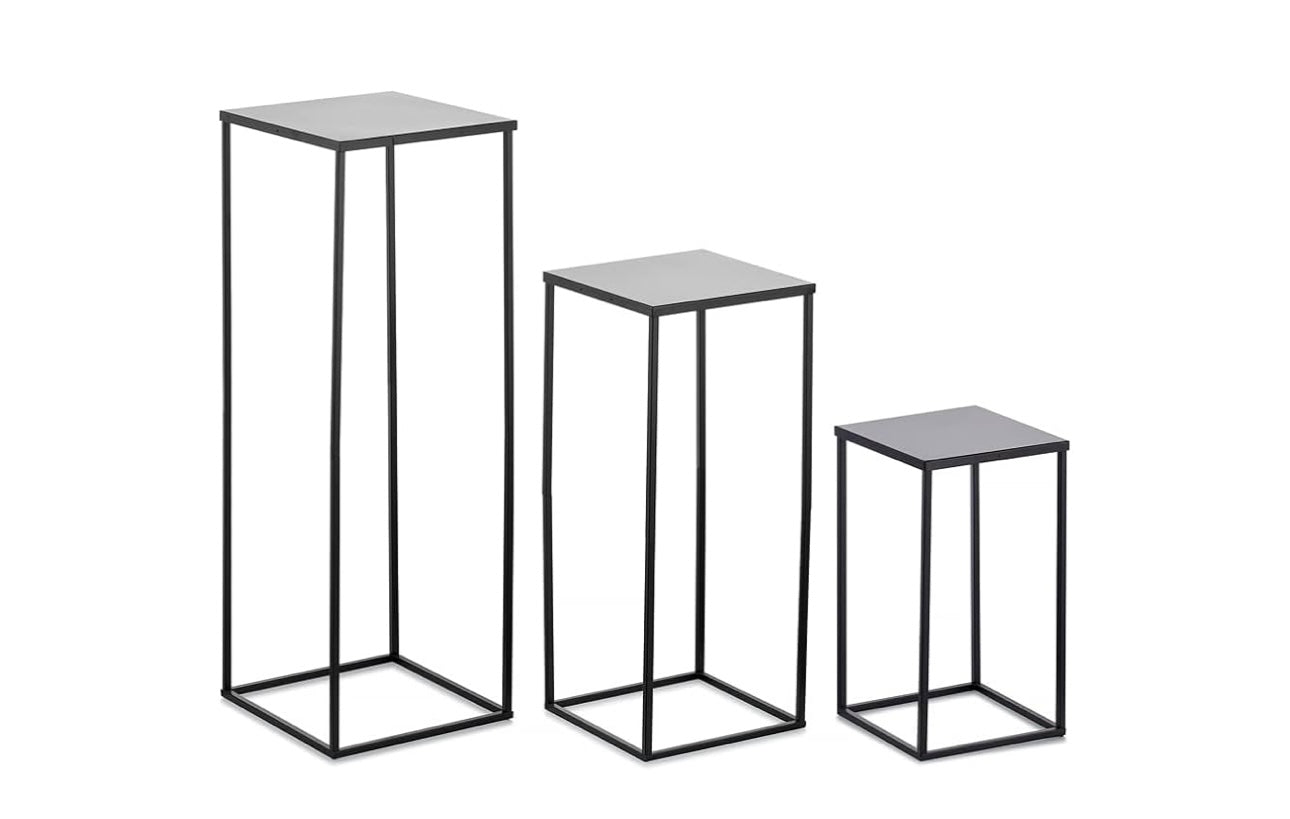 black frame stands (set of 3)