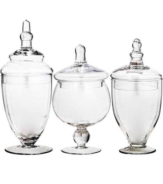 Clear Glass Apothecary Jars