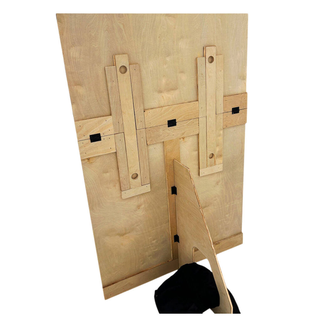 wooden walls with stands