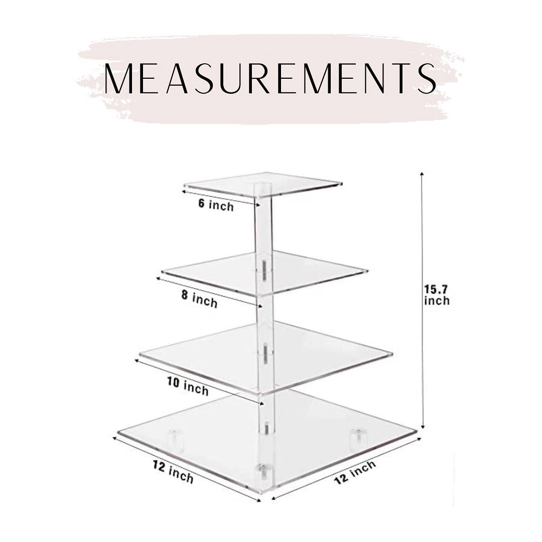 clear acrylic cup cake stand
